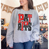 DTF Transfer - DTF006484 Sporty Mascot Patriots Red Black