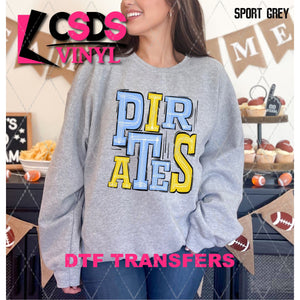 DTF Transfer - DTF006503 Sporty Mascot Pirates Light Blue Yellow 2