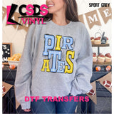 DTF Transfer - DTF006503 Sporty Mascot Pirates Light Blue Yellow 2