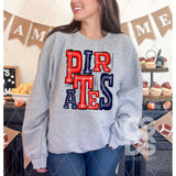 DTF Transfer - DTF006506 Sporty Mascot Pirates Navy Red