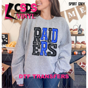 DTF Transfer - DTF006511 Sporty Mascot Raiders Black Blue