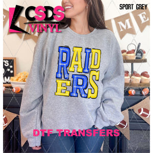 DTF Transfer - DTF006515 Sporty Mascot Raiders Blue Yellow