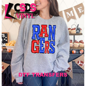 DTF Transfer - DTF006538 Sporty Mascot Rangers Royal Blue Red