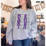 DTF Transfer - DTF006591 Sporty Mascot Spartans Purple White