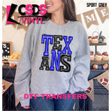 DTF Transfer - DTF006604 Sporty Mascot Texans Royal Blue Black