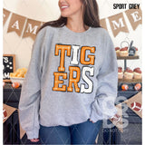 DTF Transfer - DTF006624 Sporty Mascot Tigers Orange White