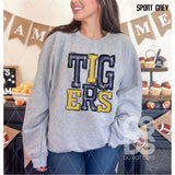 DTF Transfer - DTF006636 Sporty Mascot Tigers Navy Gold