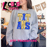 DTF Transfer - DTF006641 Sporty Mascot Titans Yellow Gold Blue