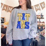 DTF Transfer - DTF006641 Sporty Mascot Titans Yellow Gold Blue