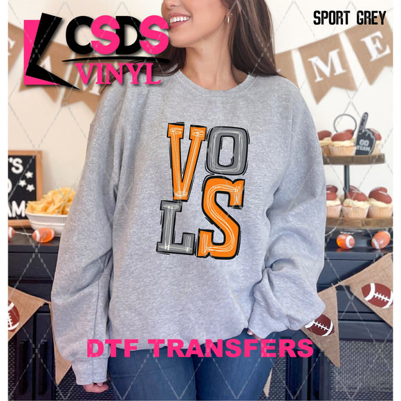 DTF Transfer - DTF006671 Sporty Mascot Vols Orange Dark Gray