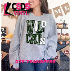 DTF Transfer - DTF006709 Sporty Mascot Wildcats Green White