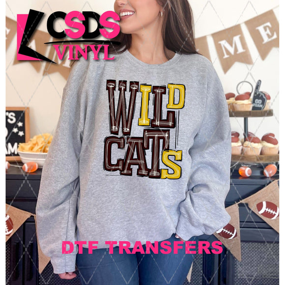 DTF Transfer - DTF006714 Sporty Mascot Wildcats Maroon Yellow