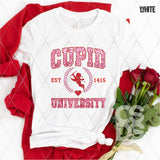 DTF Transfer - DTF006768 Cupid University Faux Glitter