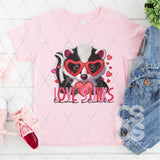 DTF Transfer - DTF006823 Love Stinks Skunk Faux Embroidery/Glitter