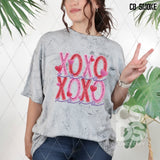 DTF Transfer - DTF006828 XOXO Stacked Word Art Faux Embroidery/Glitter