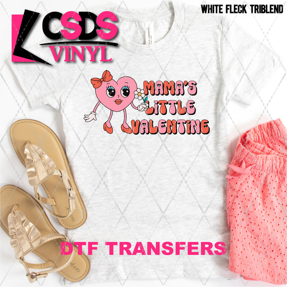 DTF Transfer - DTF006831 Mama's Little Valentine Girl Heart