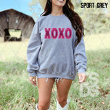 DTF Transfer - DTF006842 XOXO Pink Faux Embroidery/Glitter