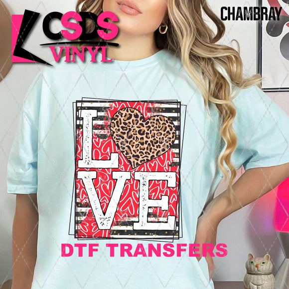 DTF Transfer - DTF006860 Love Leopard Heart