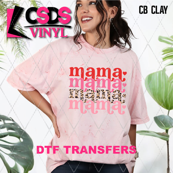 DTF Transfer - DTF006861 Valentine Mama Stacked Word Art Leopard