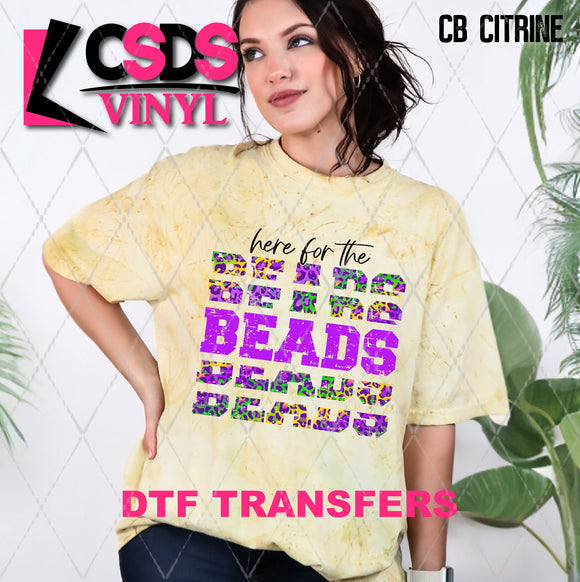 DTF Transfer - DTF006874 Here for the Beads Stacked Word Art Leopard