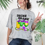 DTF Transfer - DTF006878 Drink Drank Drunk Mardi Gras Drinks