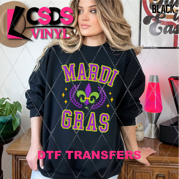 DTF Transfer - DTF006912 Mardi Gras Fleur Di Lis Varsity