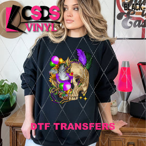 DTF Transfer - DTF006939 Mardi Gras Skull