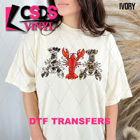 DTF Transfer - DTF006947 Animal Print Crawfish Trio