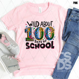 DTF Transfer - DTF006980 Colorful Animal Print Wild About 100 Days of School