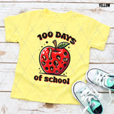DTF Transfer - DTF006992 100 Days of School Apple with Worms