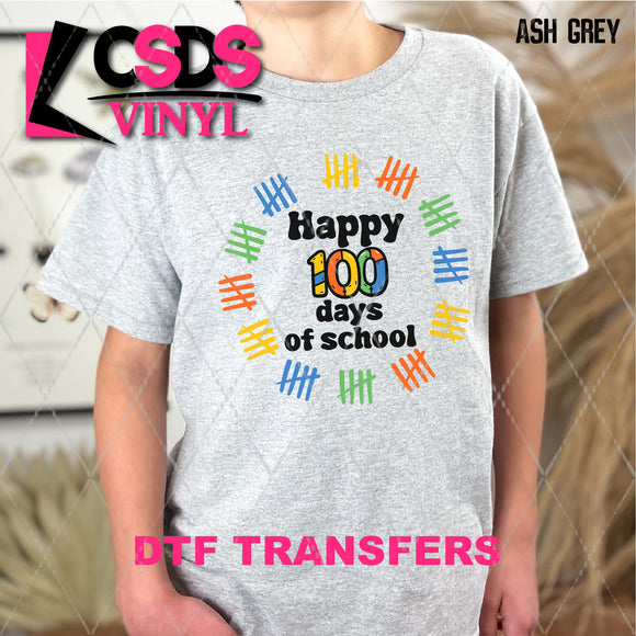 DTF Transfer - DTF006993 Happy 100 Days of School Hashmarks