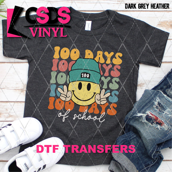 DTF Transfer - DTF006995 100 Days of School Smile Stacked Word Art