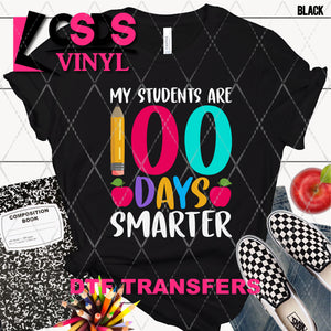 DTF Transfer - DTF007000 My Students are 100 Days Smarter