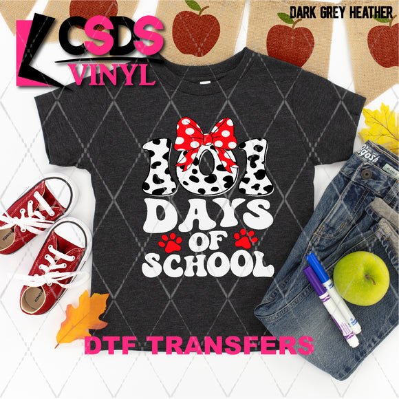 DTF Transfer - DTF007004 101 Days of School Red Bow