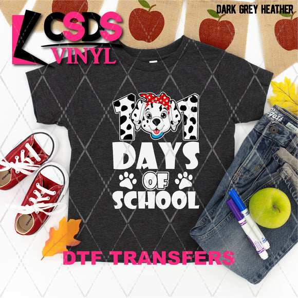 DTF Transfer - DTF007009 101 Days of School Dog with Bow