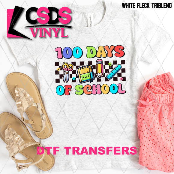 DTF Transfer - DTF007018 100 Days of School Supplies