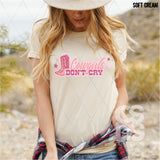 DTF Transfer - DTF007034 Cowgirls Don't Cry Pink