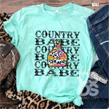 DTF Transfer - DTF007067 Country Babe Stacked Word Art