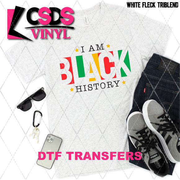DTF Transfer - DTF007130 I Am Black History