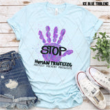DTF Transfer - DTF007139 Stop Human Trafficking Painted Hand