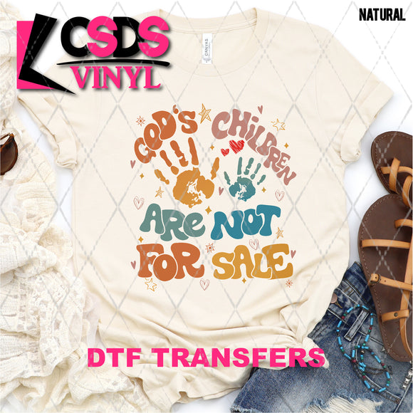 DTF Transfer - DTF007142 Gods Children are Not for Sale 2 Hand Prints