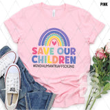 DTF Transfer - DTF007143 Save Our Children Rainbow