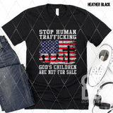 DTF Transfer - DTF007145 Stop Human Trafficking American Flag