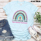 DTF Transfer - DTF007147 I Love Someone Rare Colorful Rainbow