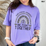 DTF Transfer - DTF007149 We Fight Together Rare Disease Rainbow