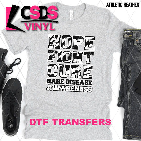 DTF Transfer - DTF007160 Hope Fight Cure Rare Disease Awareness