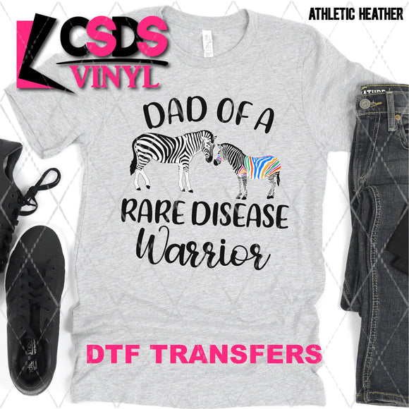 DTF Transfer - DTF007163 Dad of a Rare Disease Warrior Colorful Zebra