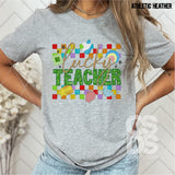 DTF Transfer - DTF007194 Lucky Teacher Faux Embroidery/Glitter