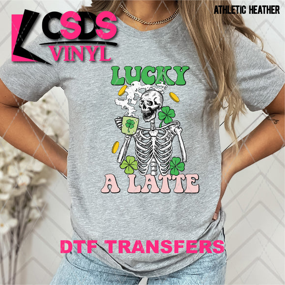 DTF Transfer - DTF007251 Lucky a Latte Skeleton