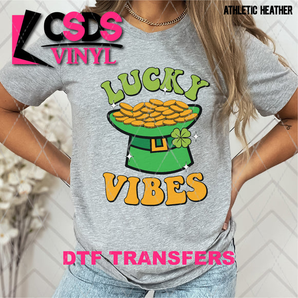 DTF Transfer - DTF007259 Lucky Vibes Hat of Gold
